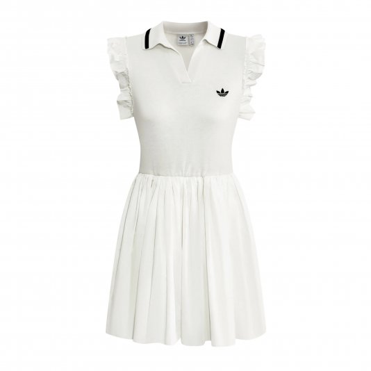[ CUSTOM ] Ruffled Patchwork Sleeveless Dress White